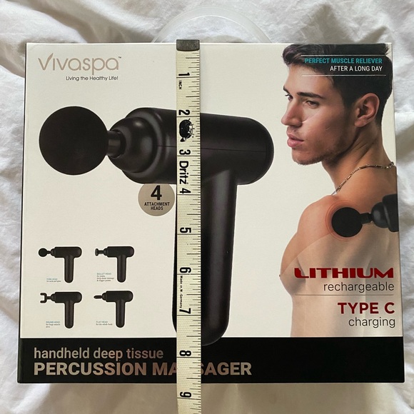 🎉🎉HP🎉🎉NEW Vivaspa Handheld DeepTissue Percussion Massager muscle reliever - Picture 3 of 9